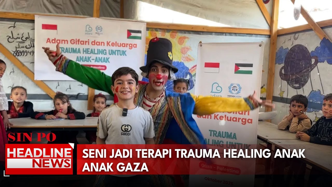 Seni Jadi Terapi Trauma Healing Anak Anak Gaza