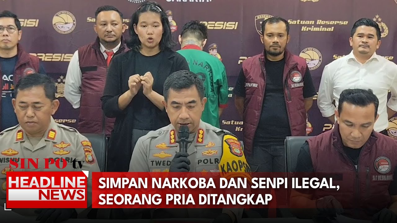 Simpan Narkoba Dan Senpi Ilegal, Seorang Pria Ditangkap