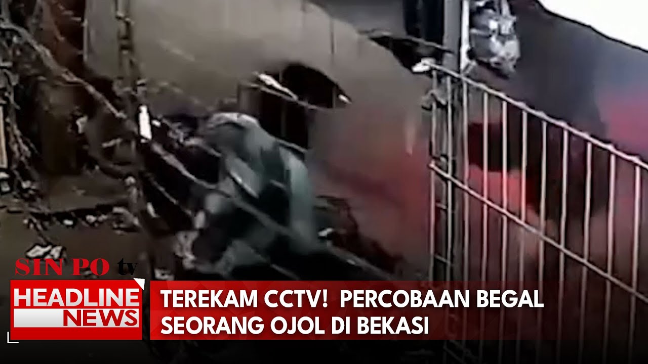 Terekam CCTV!  Percobaan Begal Seorang Ojol Di Bekasi