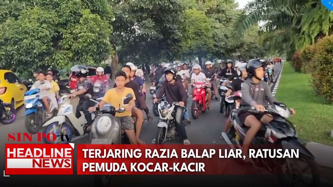 Terjaring Razia Balap Liar, Ratusan Pemuda Kocar-Kacir