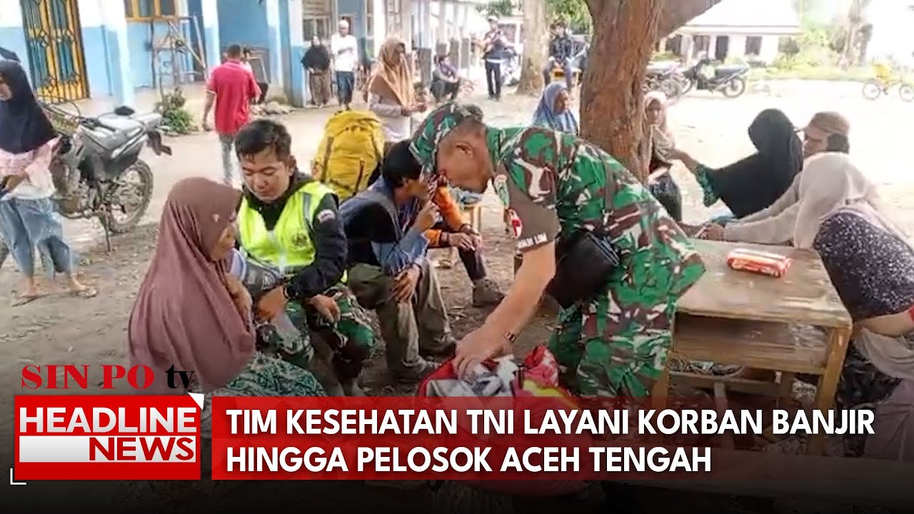 Tim Kesehatan TNI Layani Korban Banjir Hingga Pelosok Aceh Tengah