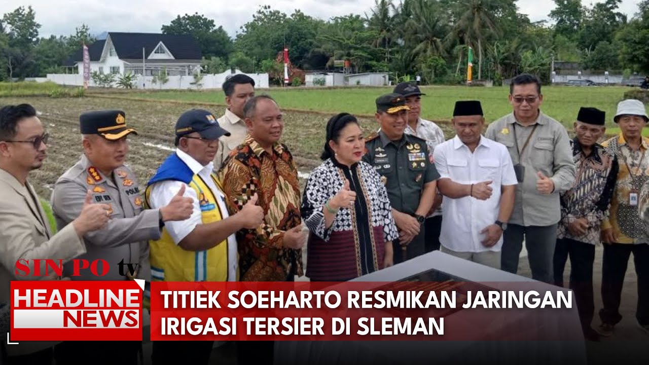 Titiek Soeharto Resmikan Jaringan Irigasi Tersier Di Sleman