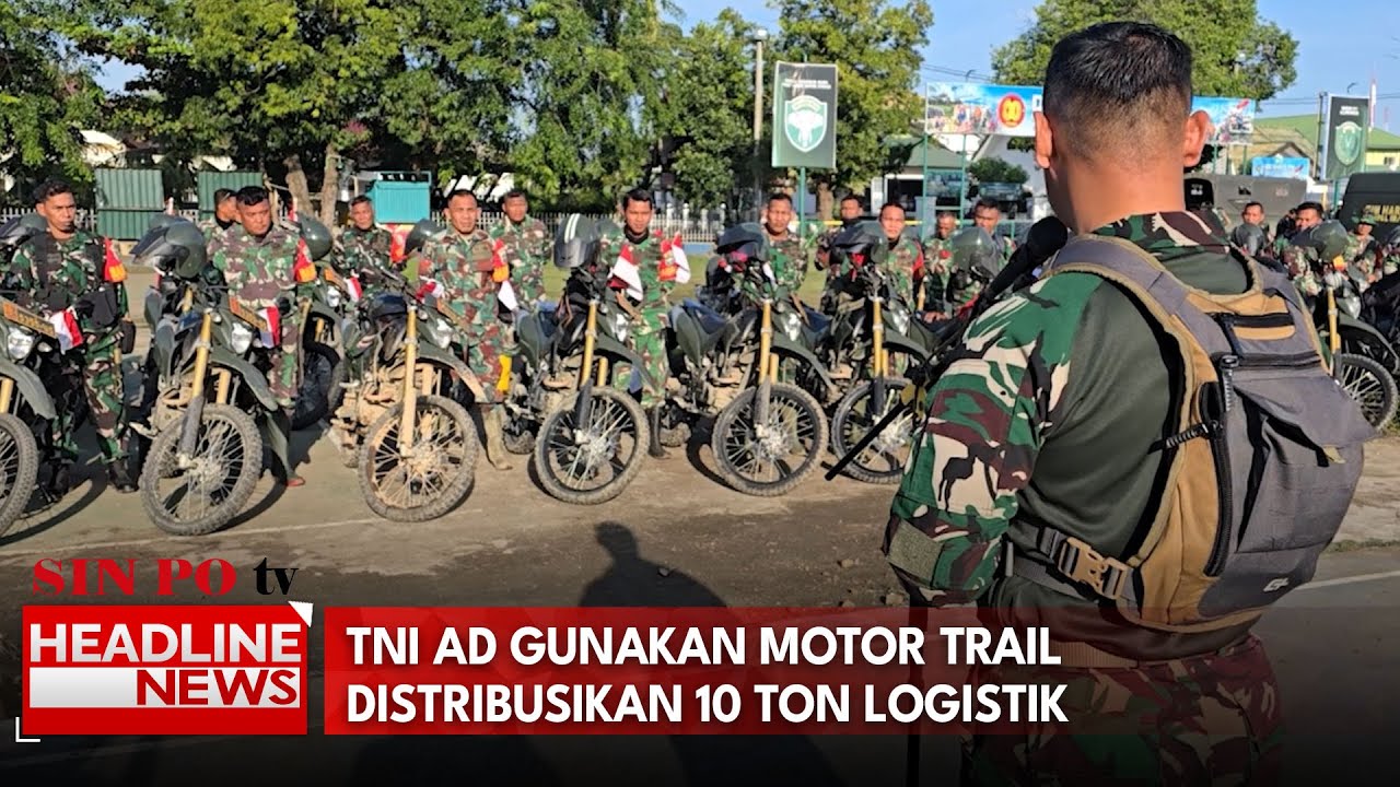 TNI AD Gunakan Motor Trail Distribusikan 10 Ton Logistik