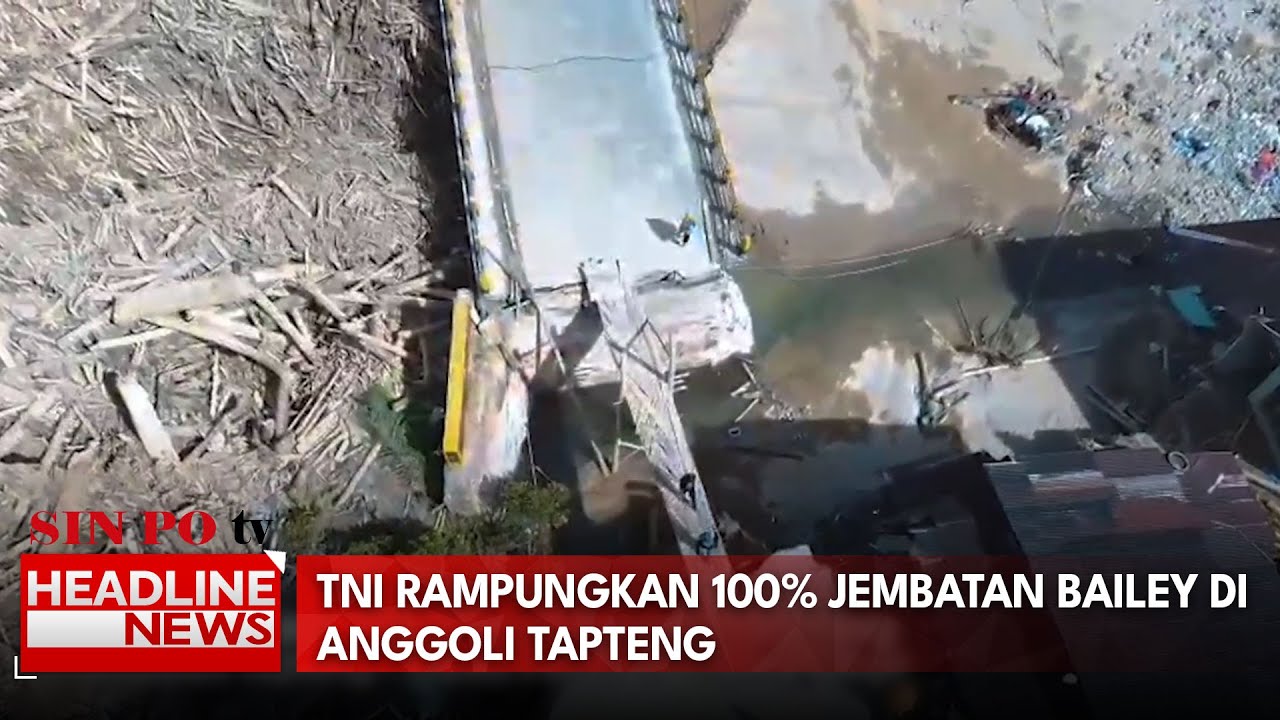 TNI Rampungkan 100% Jembatan Bailey Di Anggoli Tapteng