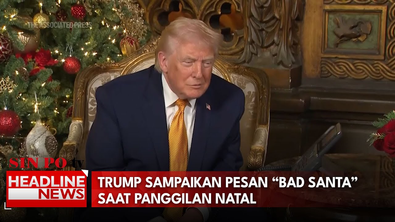 Trump Sampaikan Pesan “Bad Santa” Saat Panggilan Natal