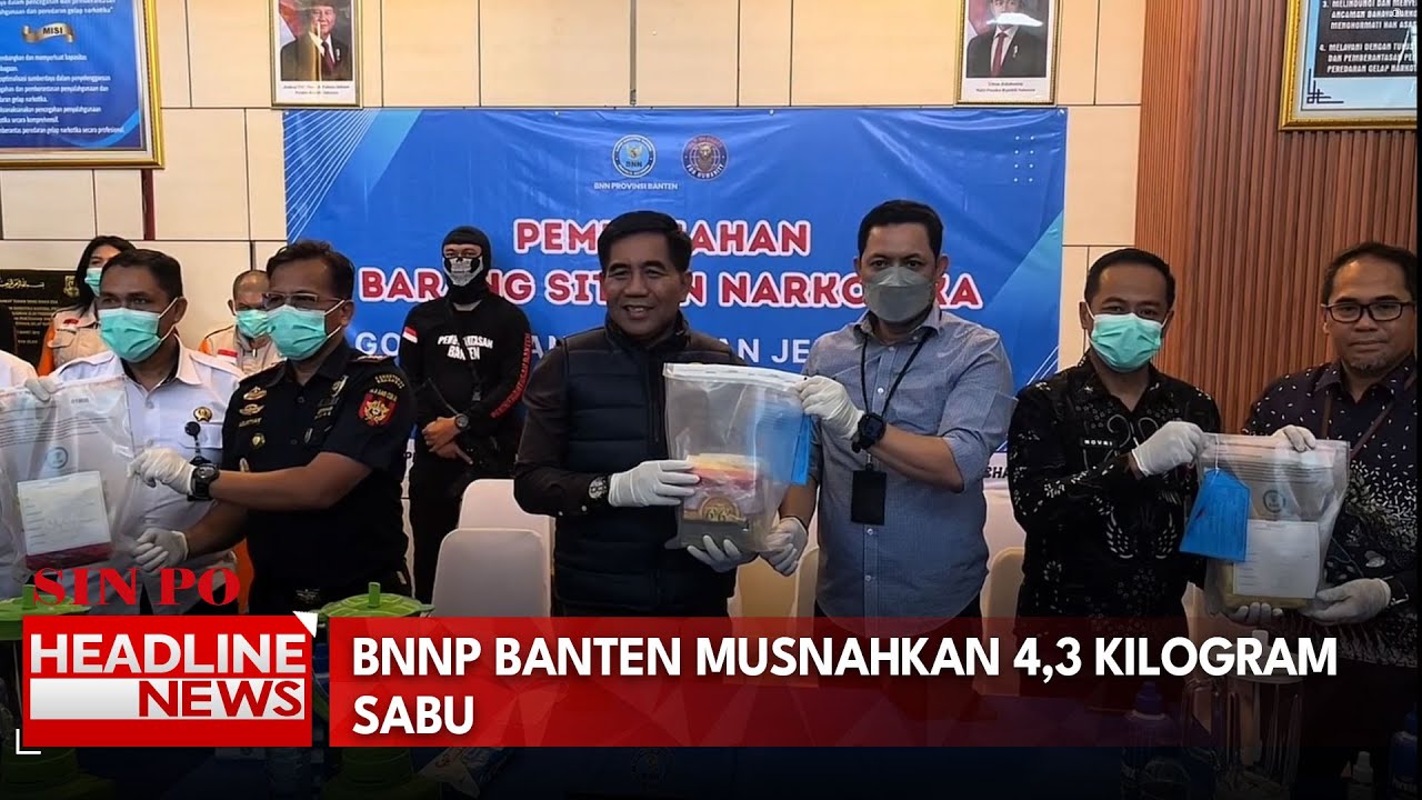Upaya Cegah Peredaran Narkoba Natal Dan Tahun Baru, BNNP Banten Musnahkan 4,3 Kg Sabu