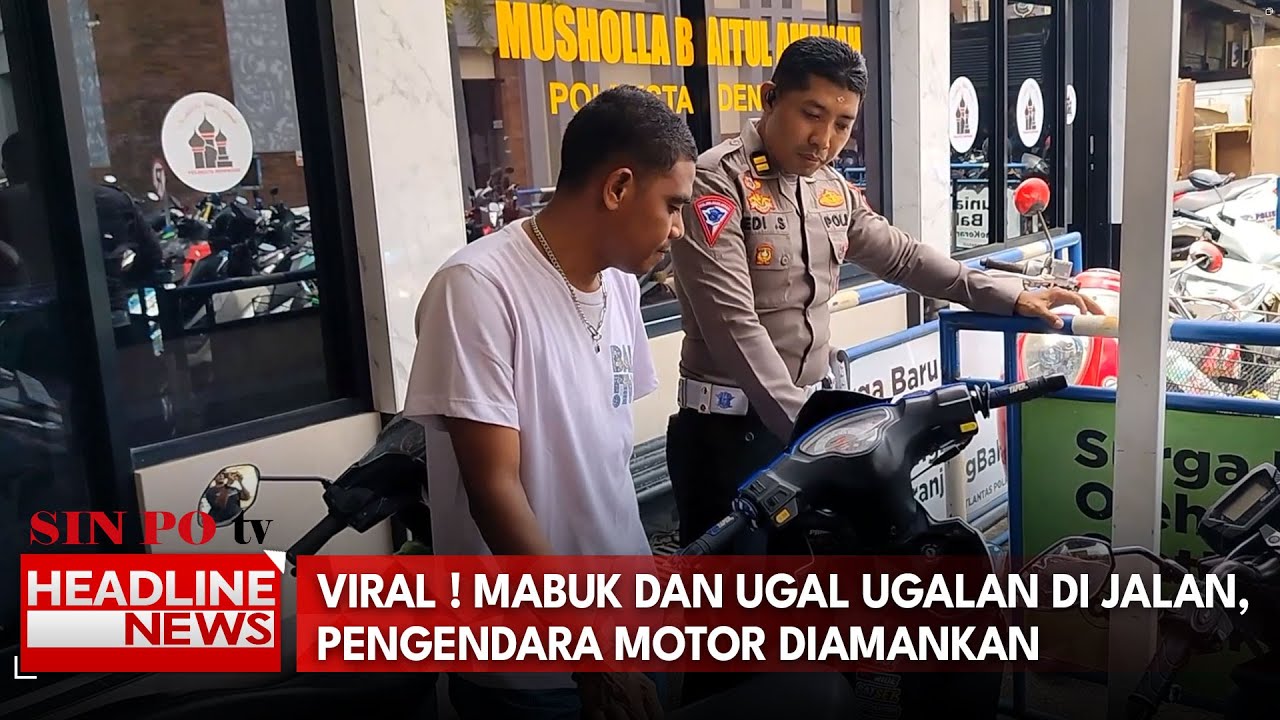 Viral! Mabuk dan Ugal Ugalan di Jalan, Pengendara Motor Diamankan