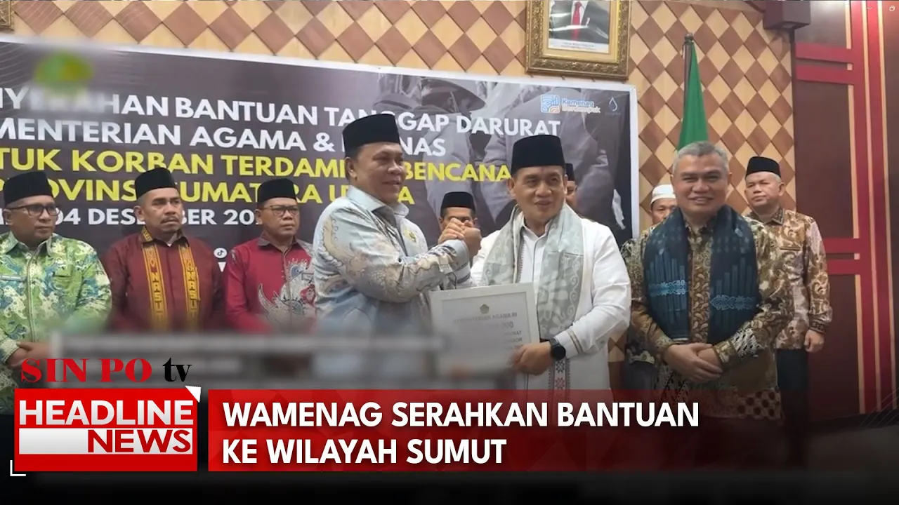 Wamenag Serahkan Bantuan Ke Wilayah Sumut