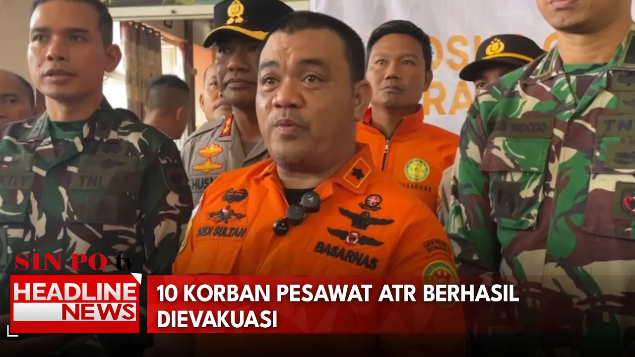 10 Korban Pesawat ATR Berhasil Dievakuasi