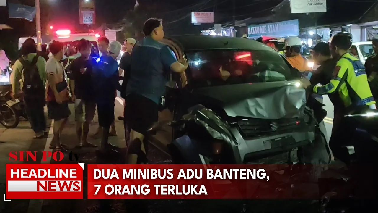 2 Minibus Adu Banteng, 7 Orang Terluka