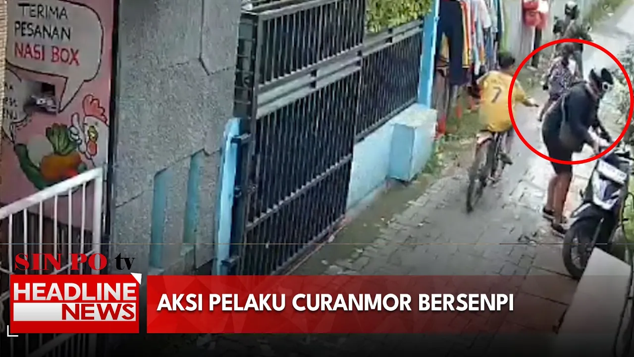 Aksi Pelaku Curanmor Bersenpi