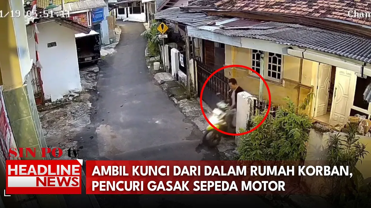 Ambil Kunci Dari Dalam Rumah Korban, Pencuri Gasak Sepeda Motor