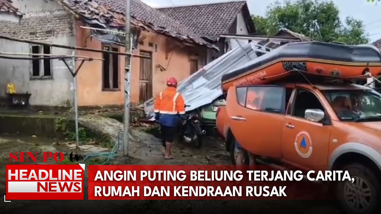 Angin Puting Beliung Terjang Carita, Rumah Dan Kendraan Rusak