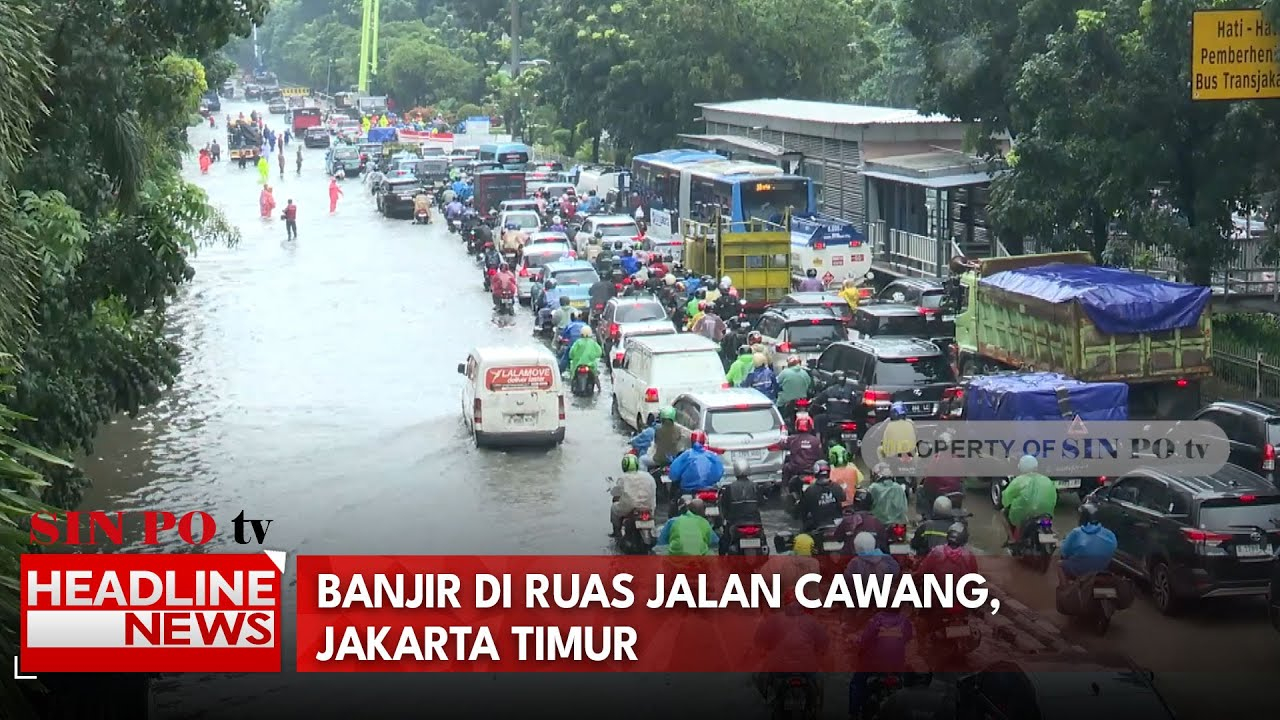 Banjir Di Ruas Jalan Cawang, Jakarta Timur