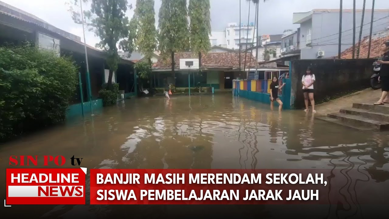 Banjir Masih Merendam Sekolah, Asiswa Pembelajaran Jarak Jauh