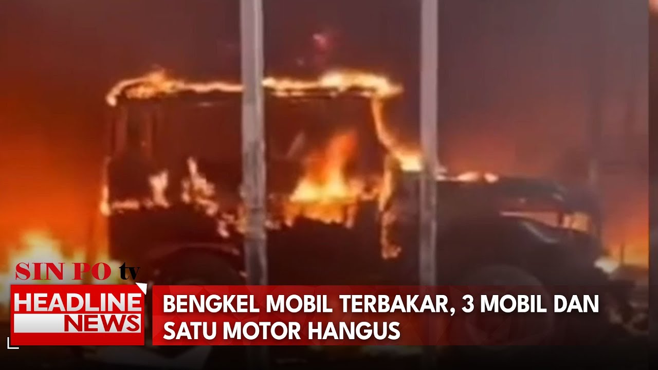 Bengkel Mobil Terbakar, 3 Mobil dan 1 Motor Hangus