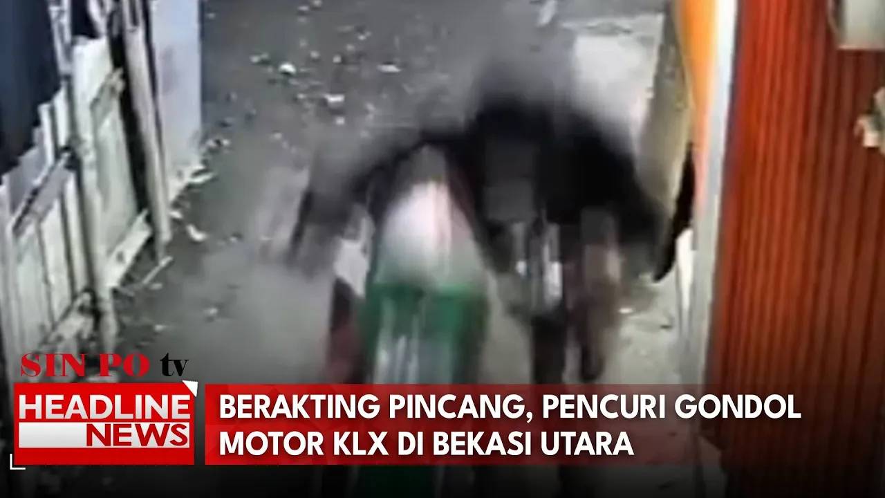 Berakting Pincang, Pencuri Gondol Motor KLX Di Bekasi Utara