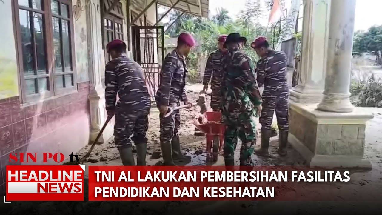 Bersama Masyarakat, Prajurit TNI AL Bahu-Membahu Pulihkan Aceh Tamiang