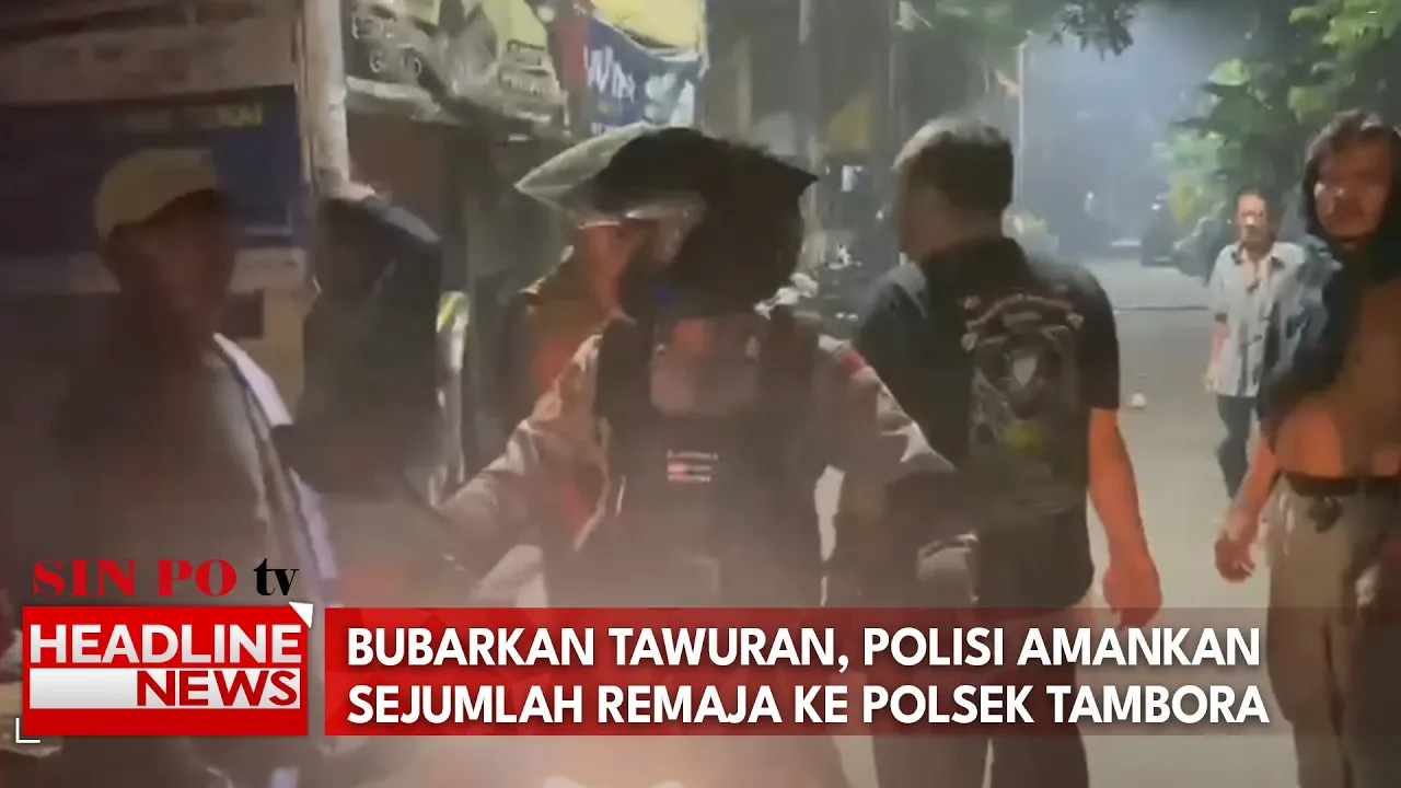 Bubarkan Tawuran, Polisi Amankan Sejumlah Remaja Ke Polsek Tambora