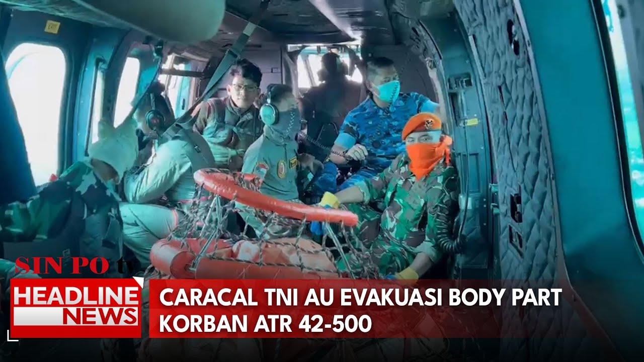Caracal TNI AU Evakuasi Body Part Korban ATR 42-500