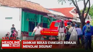 Damkar Bekasi Evakuasi Remaja Menolak Disunat