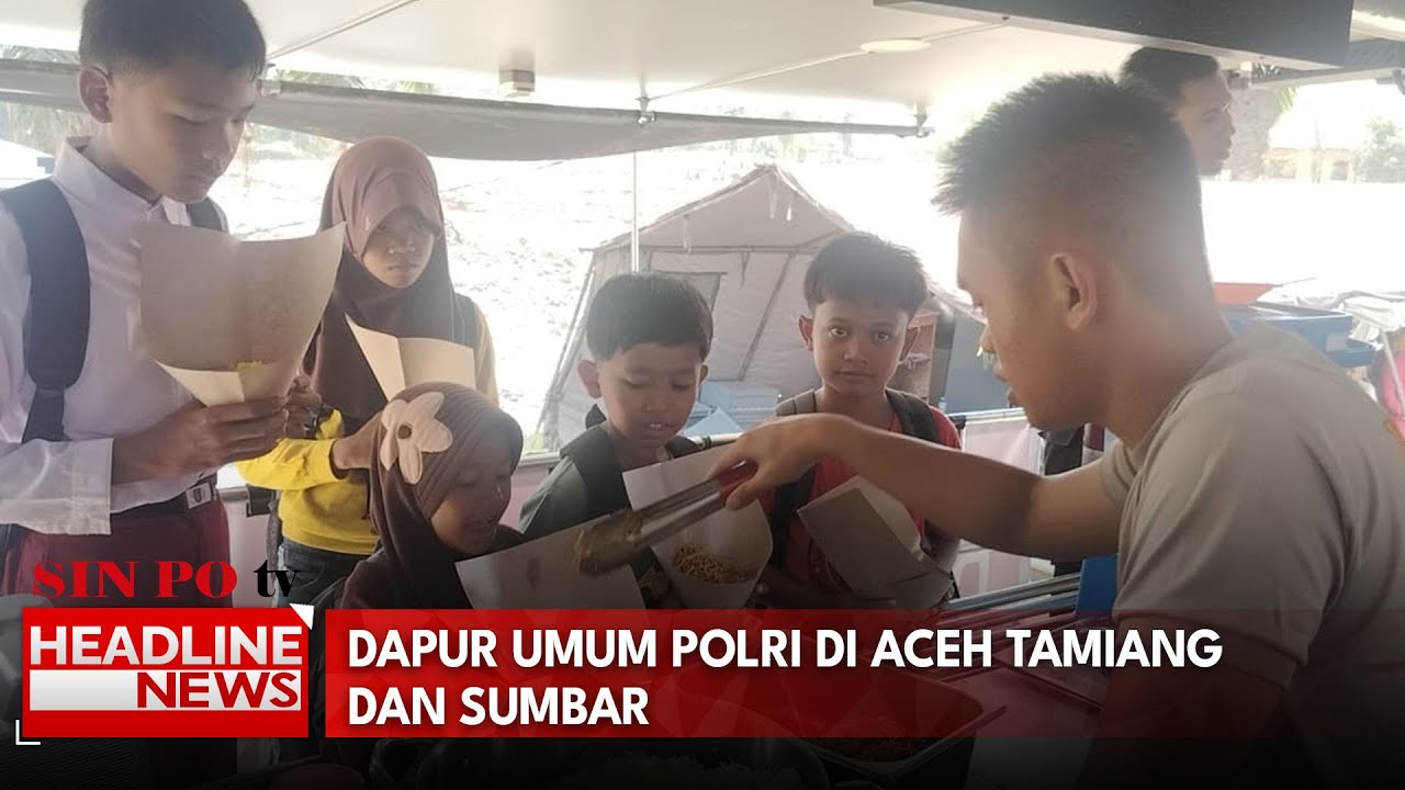 Dapur Umum Polri Di Aceh Tamiang Dan Sumbar