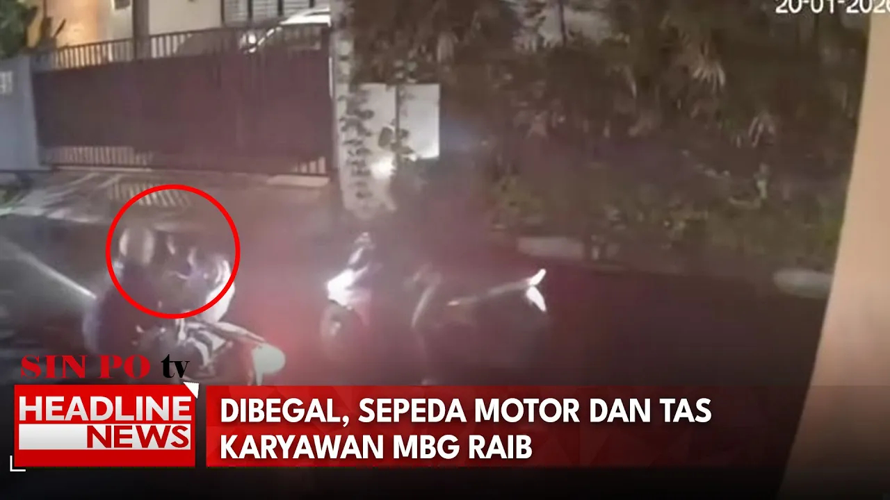 Dibegal, Sepeda Motor dan Tas Karyawan MBG Raib