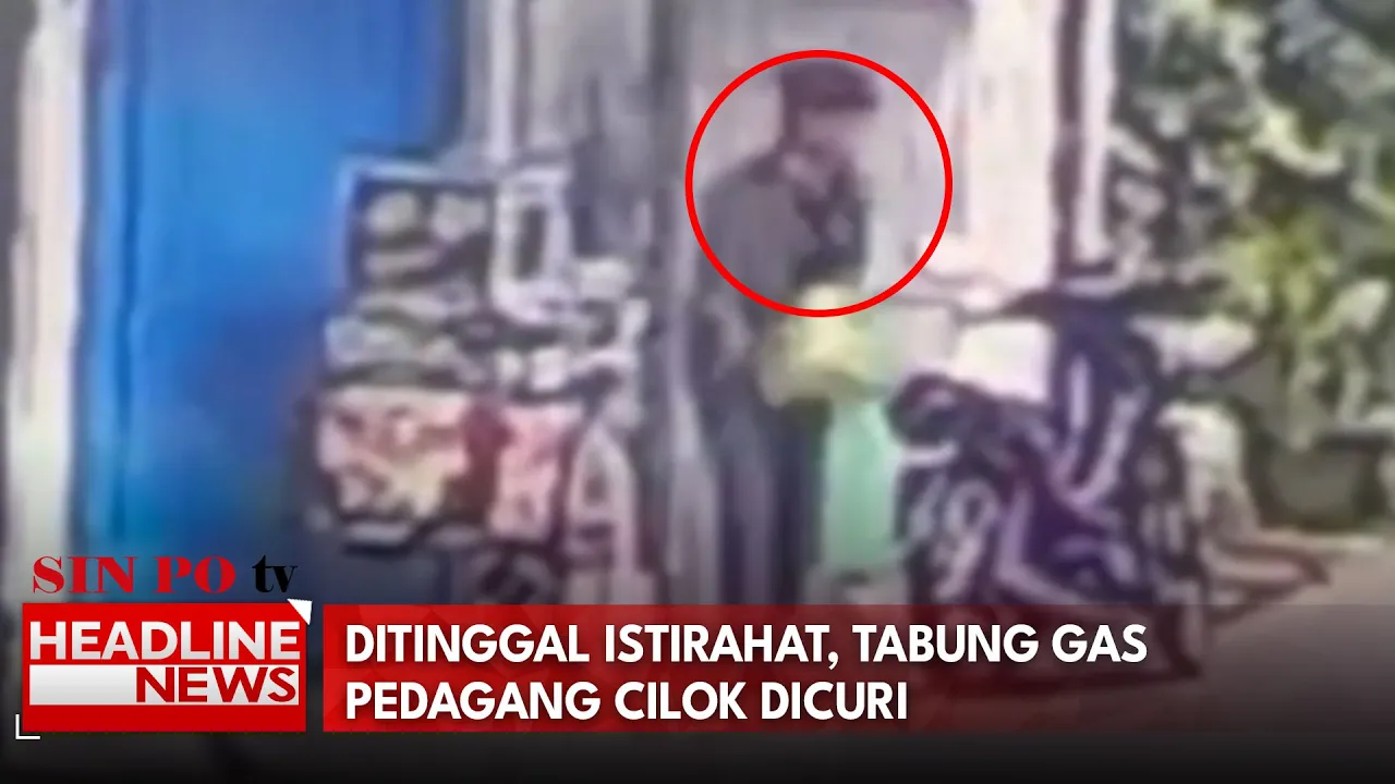 Ditinggal Istirahat, Tabung Gas Pedagang Cilok Dicuri