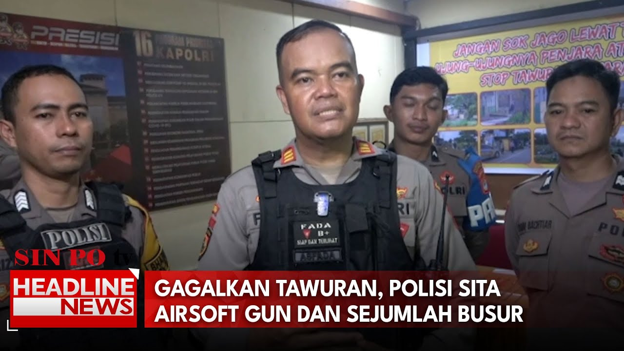 Gagalkan Tawuran, Polisi Sita Airsoft Gun Dan Sejumlah Busur