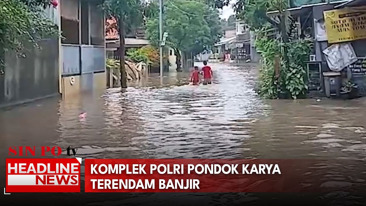 Hujan Deras Dan Luapan Kali, Komplek Polri Pondok Karya Terendam Banjir 50 Centimeter