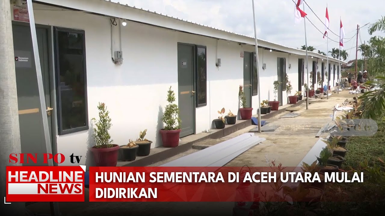 Hunian Sementara Di Aceh Utara Mulai Didirikan