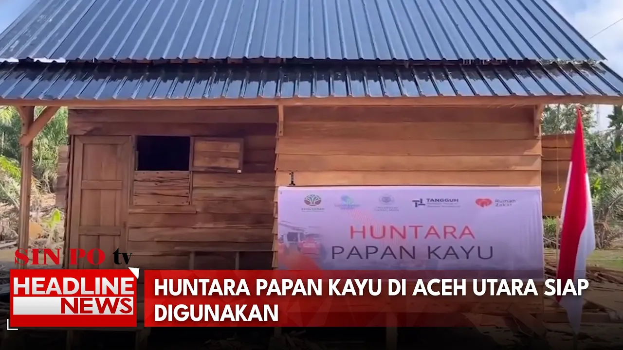 Huntara Papan Kayu Di Aceh Utara Siap Digunakan