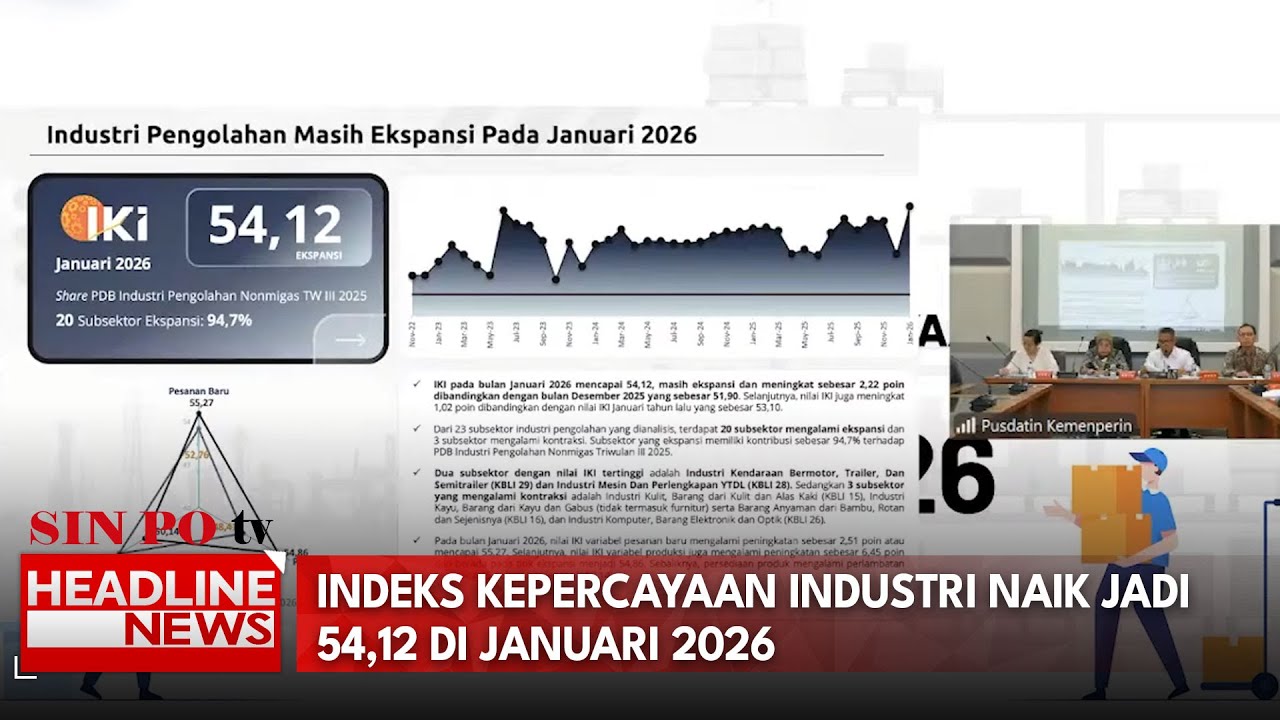 Indeks Kepercayaan Industri Naik Jadi 54,12 Di Januari 2026
