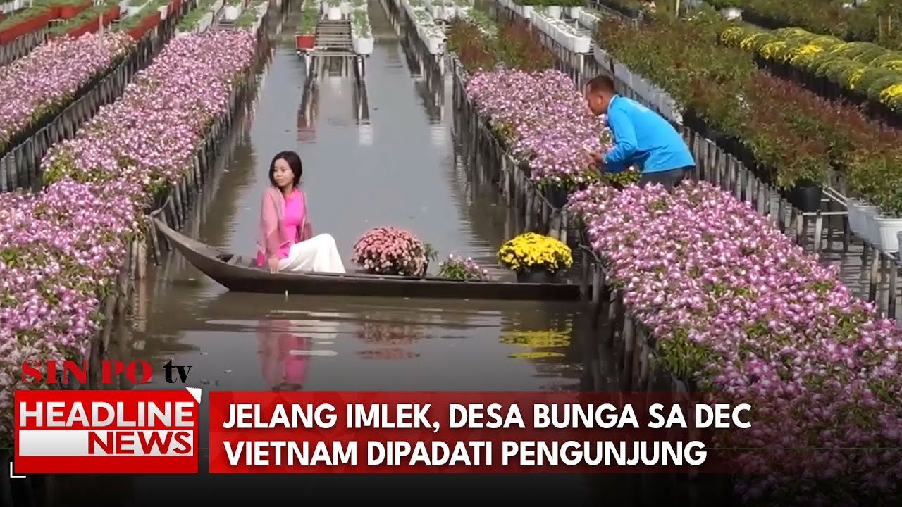 Jelang Imlek, Desa Bunga Sa Dec Vietnam Dipadati Pengunjung