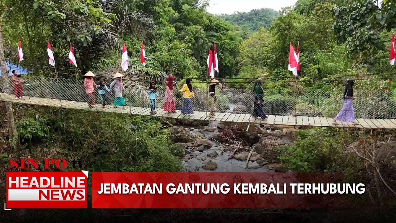Jembatan Gantung Pangandaran-Tasikmalaya Kembali Terhubung
