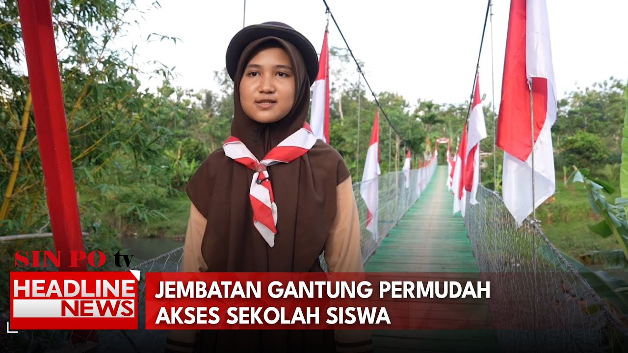 Jembatan Gantung Permudah Akses Sekolah Siswa