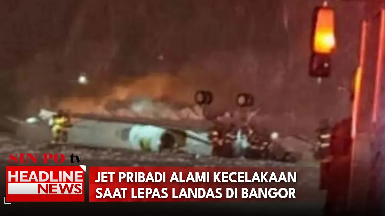 Jet Pribadi Alami Kecelakaan Saat Lepas Landas di Bangor