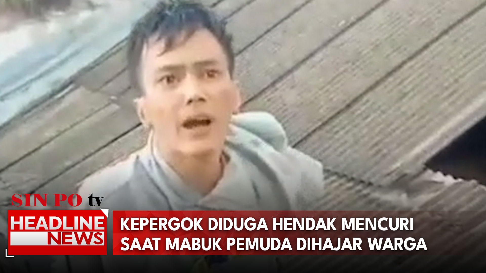 Kepergok Diduga Hendak Mencuri Saat Mabuk Pemuda Dihajar Warga