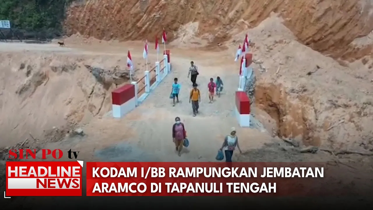 Kodam I/BB Rampungkan Jembatan Aramco Di Tapanuli Tengah