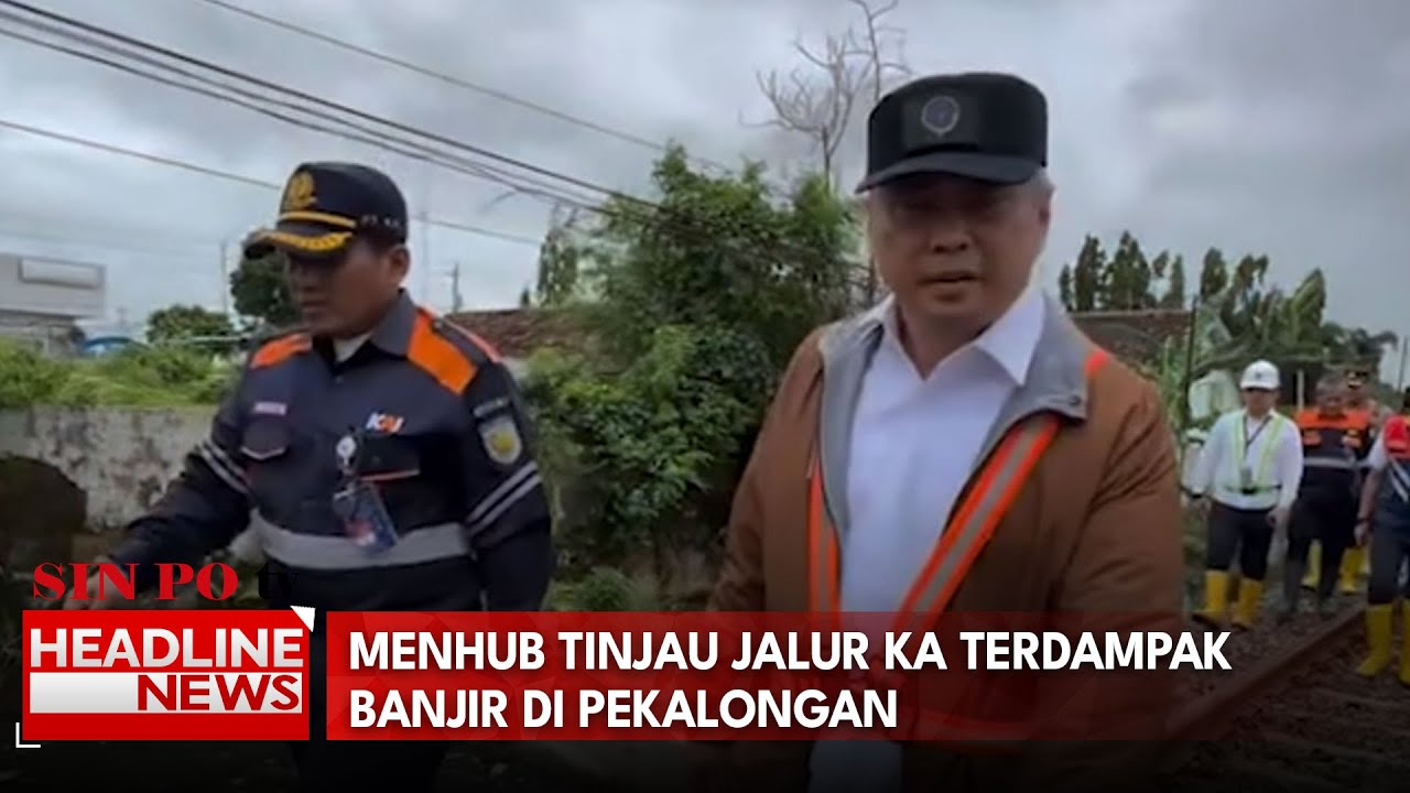 Menhub Tinjau Jalur KA Terdampak Banjir Di Pekalongan