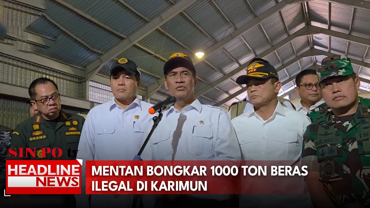 Mentan Bongkar 1000 Ton Beras Ilegal Di Karimun