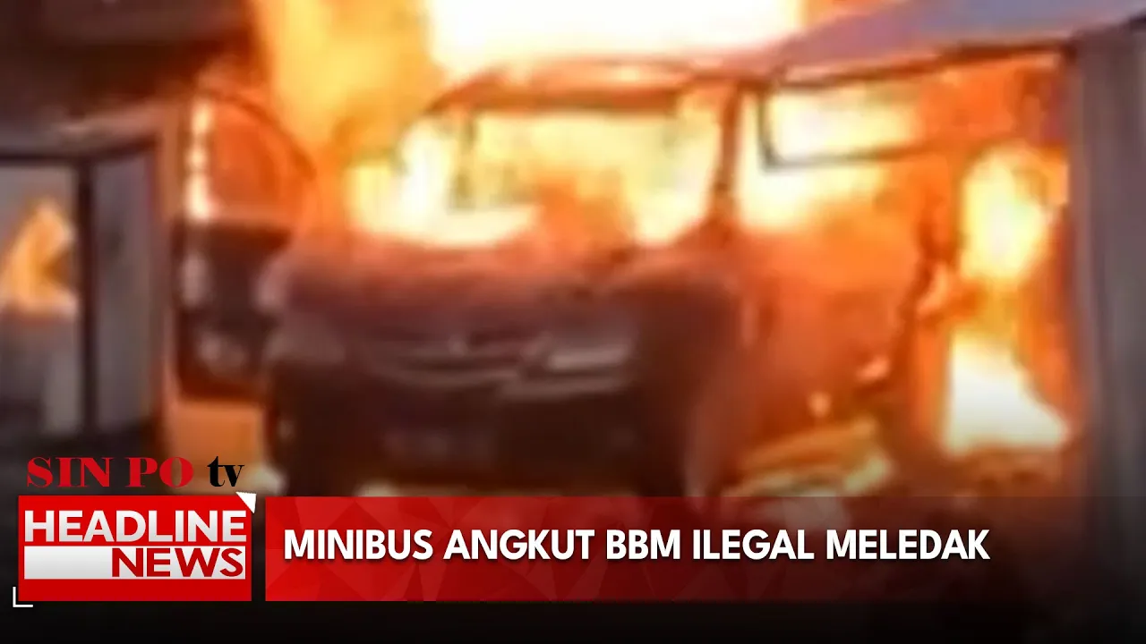 Minibus Angkut BBM Ilegal Meledak