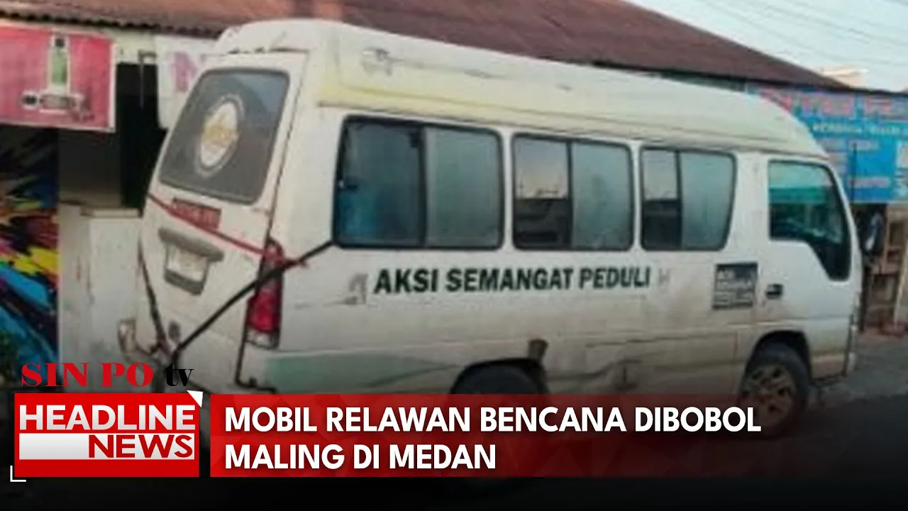 Mobil Relawan Bencana Dibobol Maling di Medan