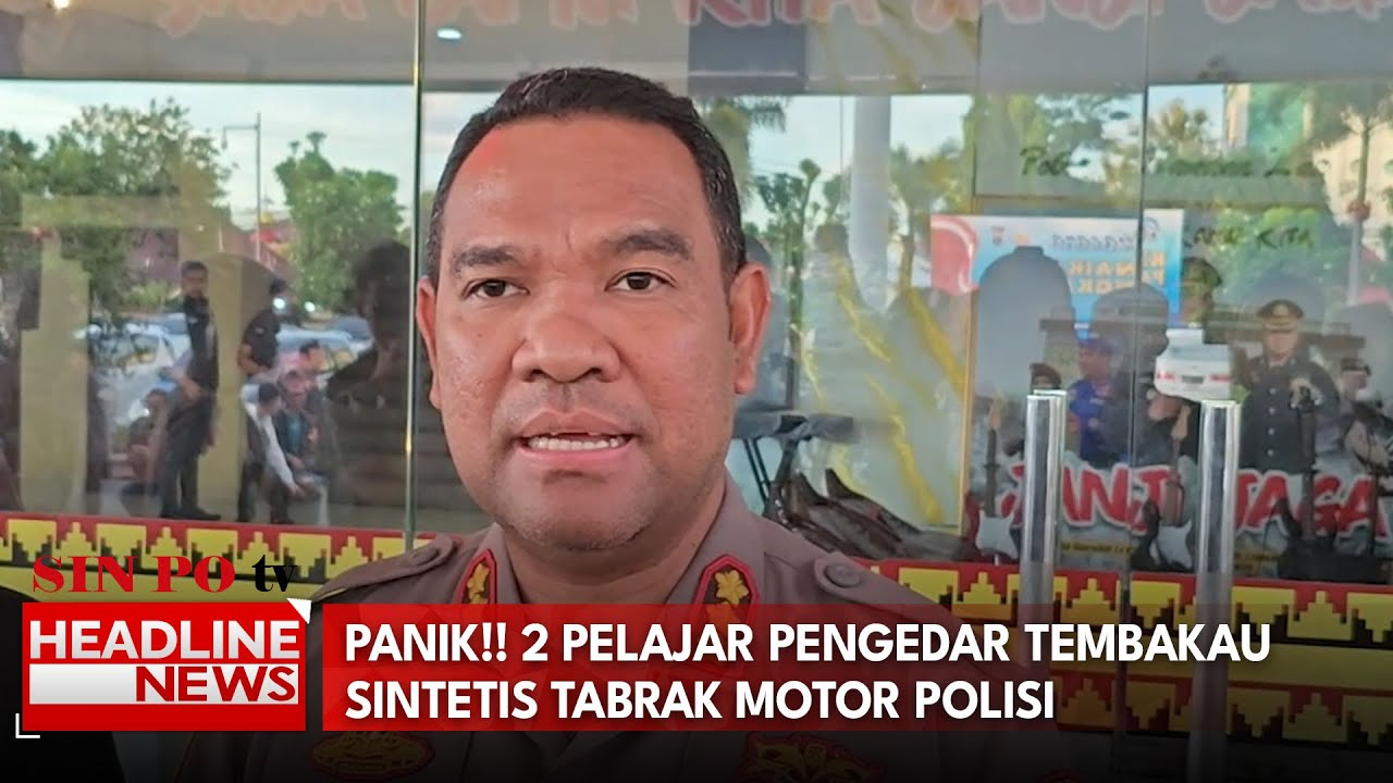 Panik!! 2 Pelajar Pengedar Tembakau Sintetis Tabrak Motor Polisi
