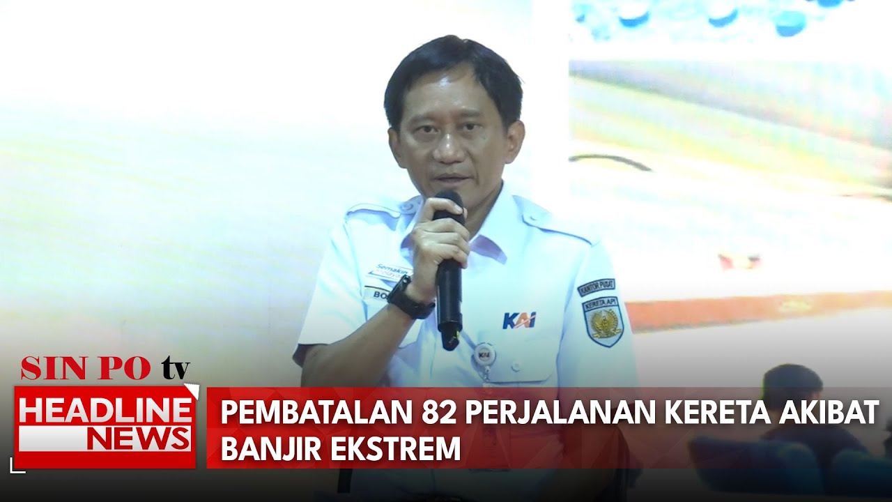 Pembatalan 82 Perjalanan Kereta Akibat Banjir Ekstrem