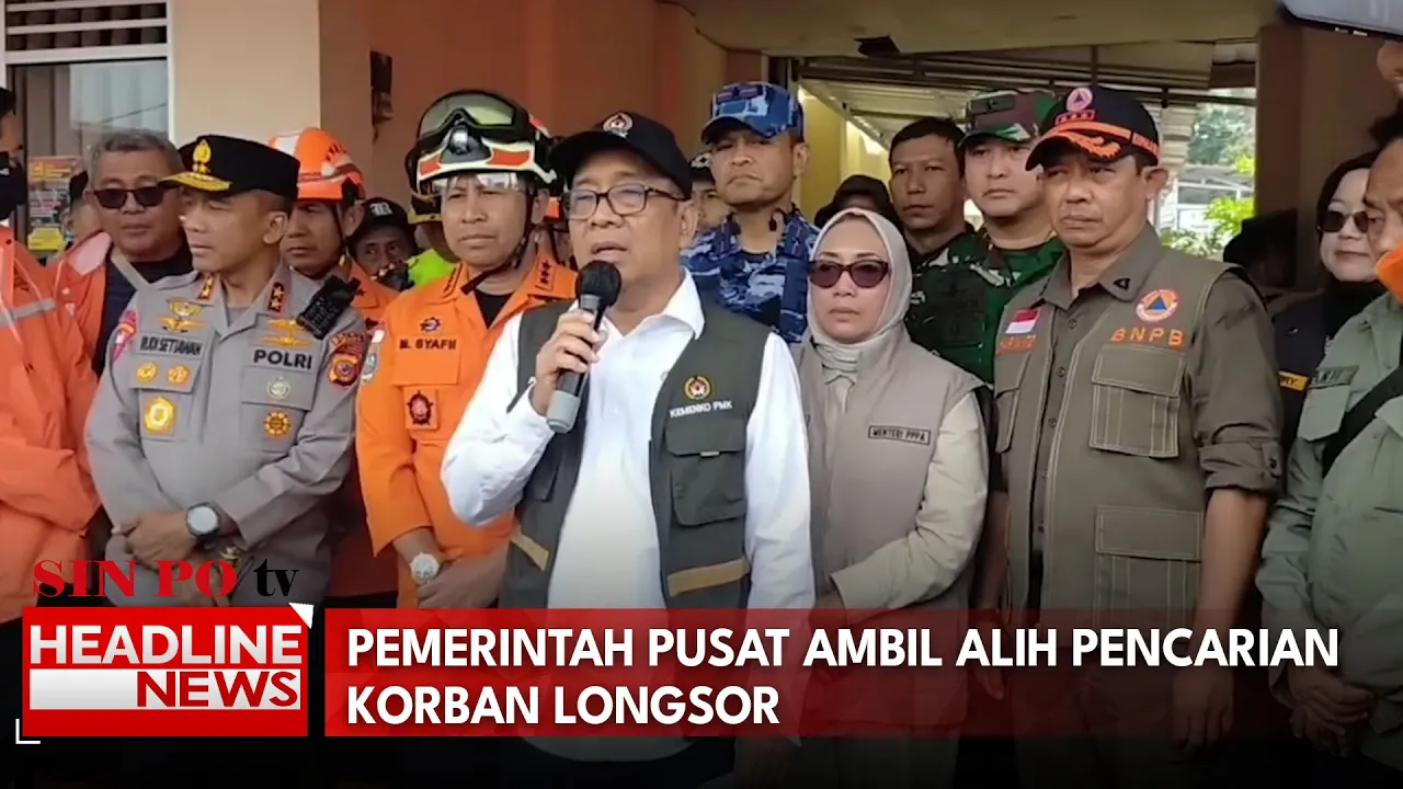 Pemerintah Pusat Ambil Alih Pencarian Korban Longsor
