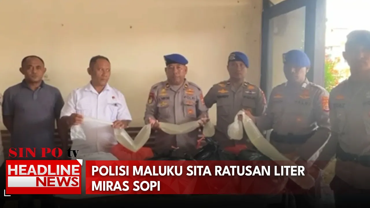 Polisi Maluku Sita Ratusan Liter Miras Sopi