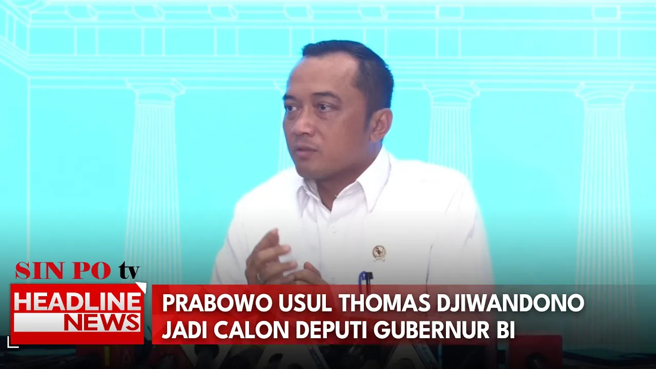 Prabowo Usul Thomas Djiwandono Jadi Calon Deputi Gubernur BI