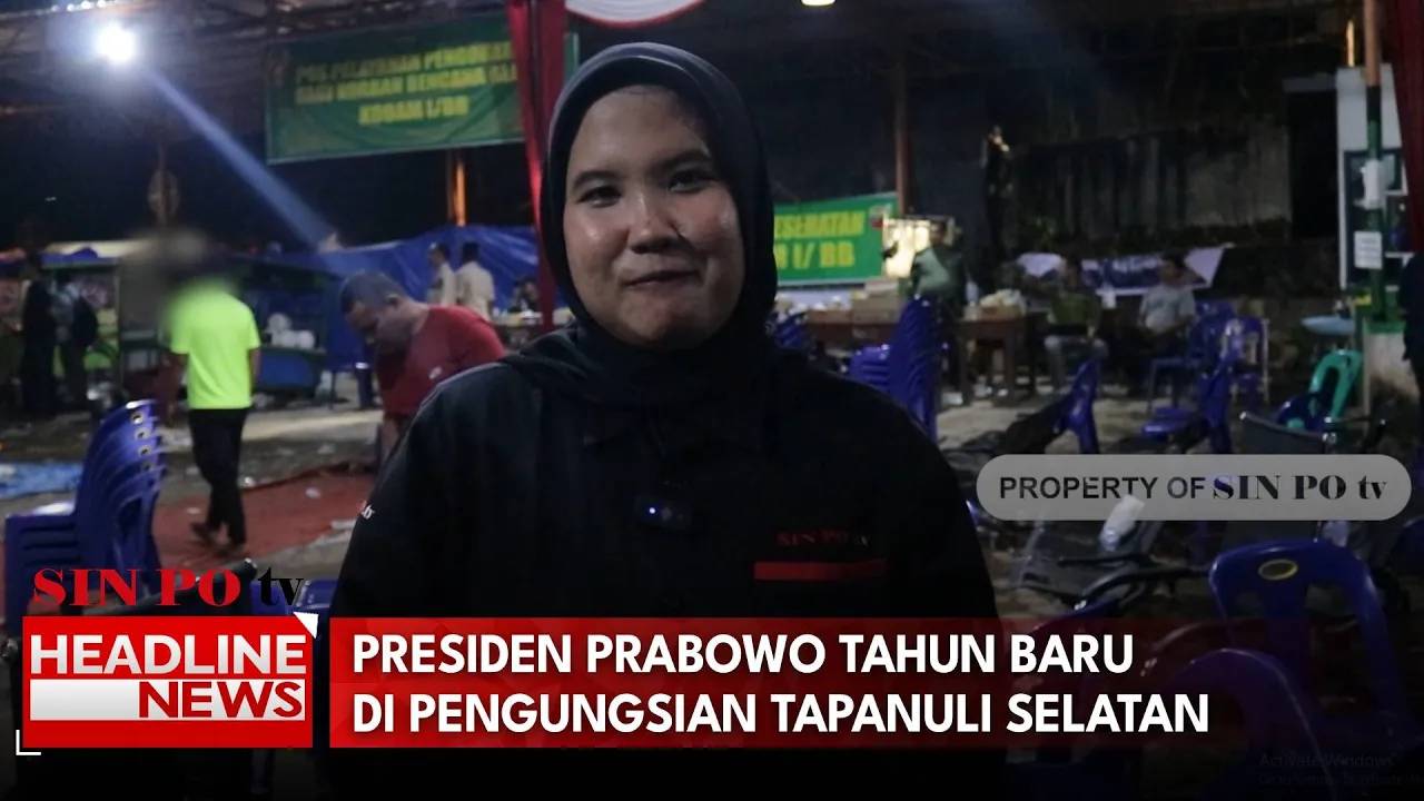 Presiden Prabowo Tahun Baru di Pengungsian Tapanuli Selatan