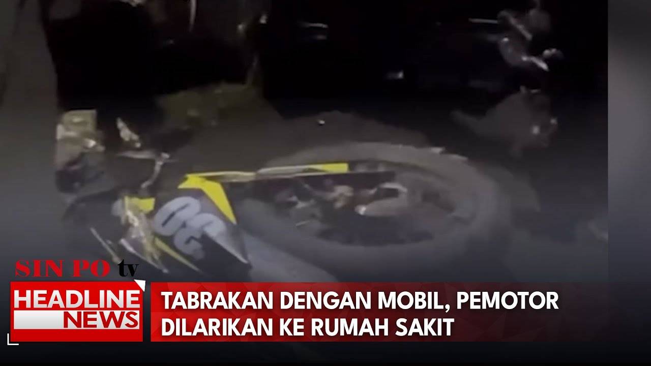 Tabrakan Dengan Mobil, Pemotor Dilarikan Ke Rumah Sakit